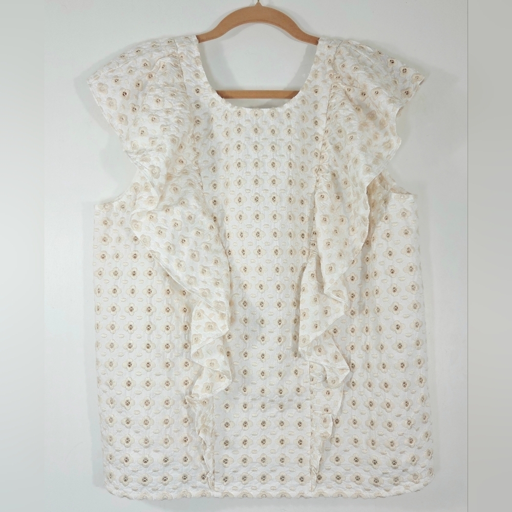 SÉZANE FORTA EMBROIDERED BLOUSE.